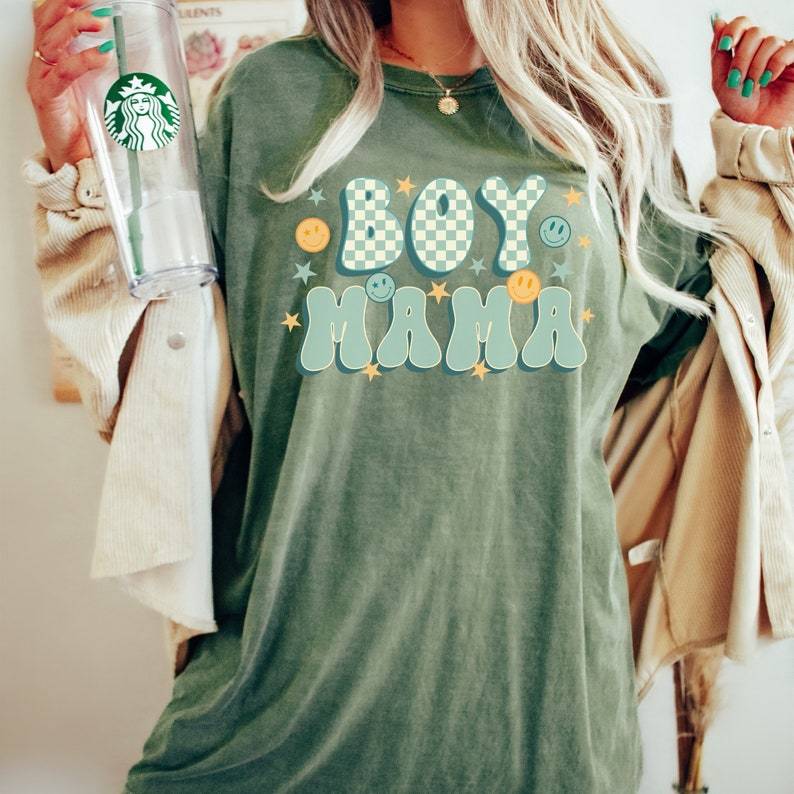 Retro Boy Mama Shirt