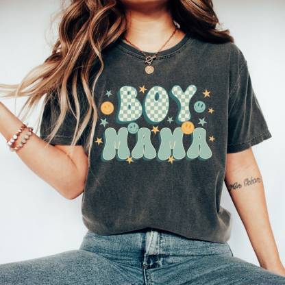 Retro Boy Mama Shirt