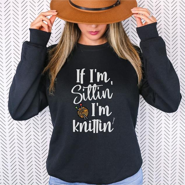 Grandma Knitting Sweatshirt