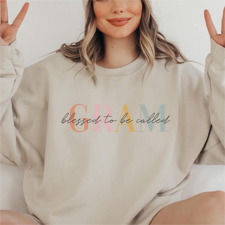 Blessed Gram Sweatshirt for Grandma Cute Sweatshirt