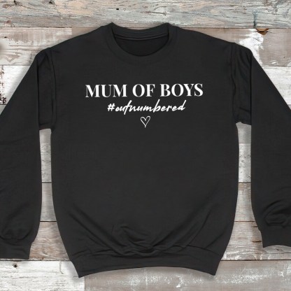 Mum Of Boys #Outnumbered Sweater