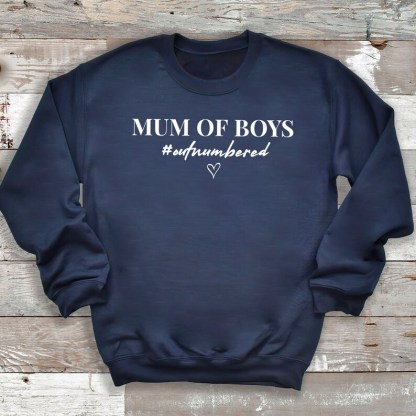 Mum Of Boys #Outnumbered Sweater