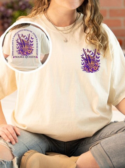 Rocker Mom 2-side Print Shirt