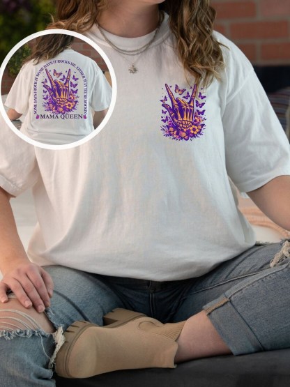 Rocker Mom 2-side Print Shirt