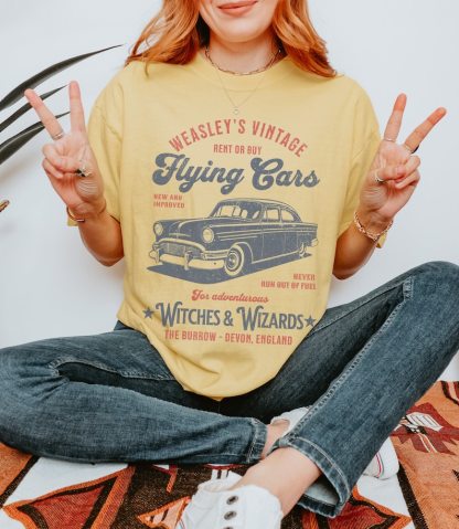 Weasley's Flying Car Bookish Shirt-carlalin