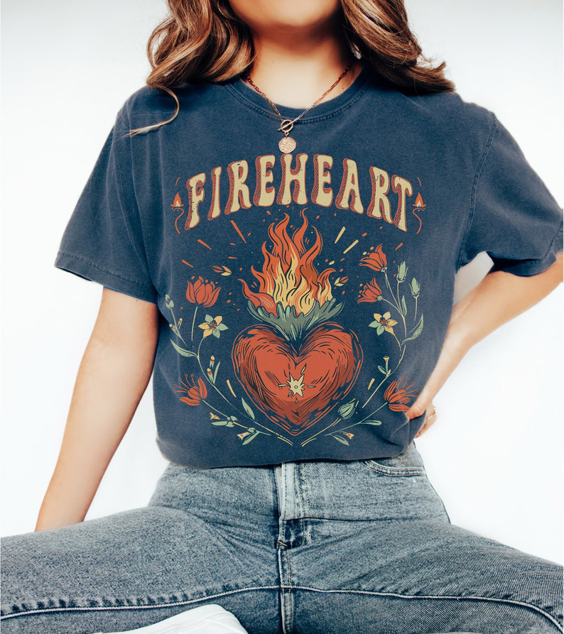 Vintage Fire-heart Shirt-carlalin