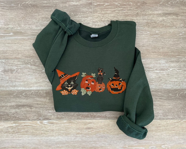 Vintage Halloween Doodles Sweatshirt