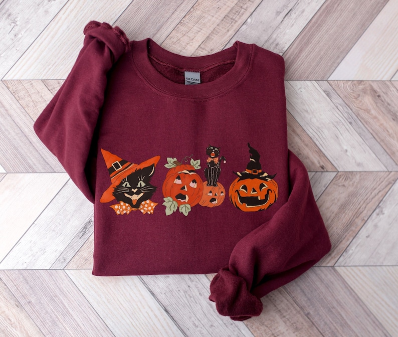 Vintage Halloween Doodles Sweatshirt