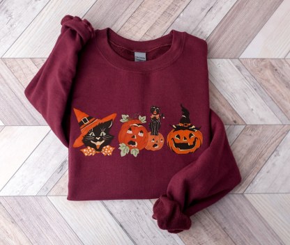 Vintage Halloween Doodles Sweatshirt
