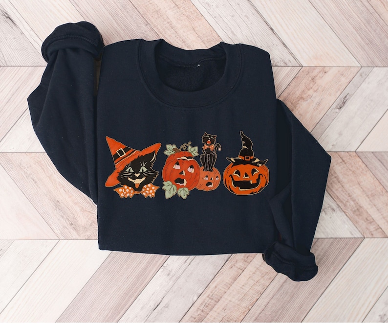 Vintage Halloween Doodles Sweatshirt