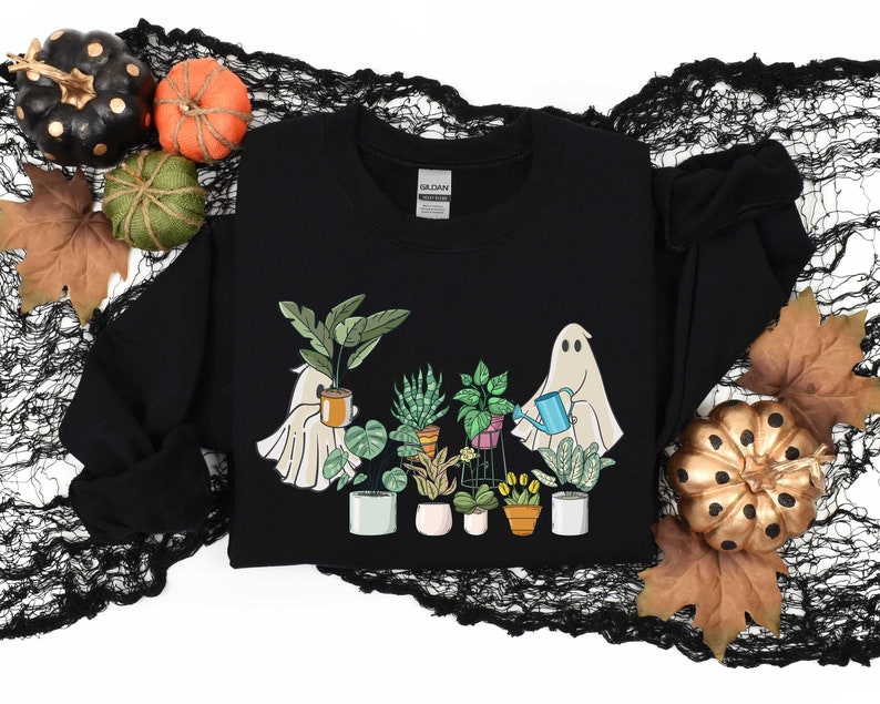 Cute Floral Ghost Plant Sweatshirt