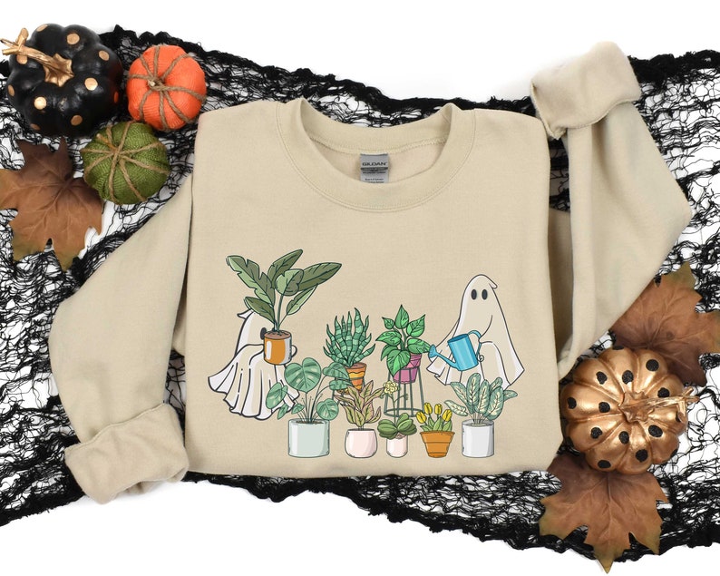Cute Floral Ghost Plant Sweatshirt