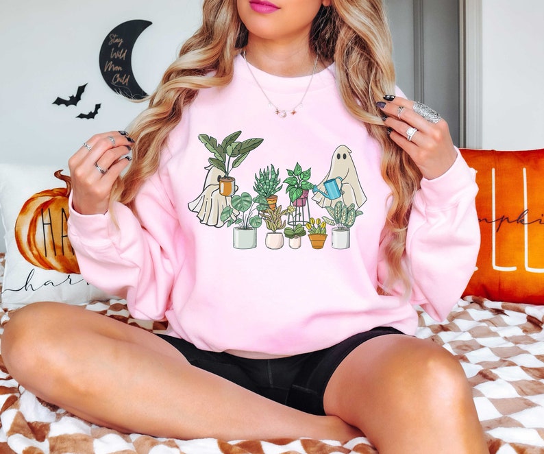 Cute Floral Ghost Plant Sweatshirt