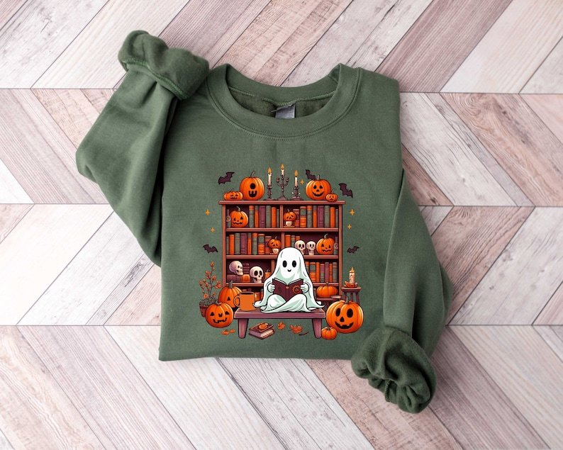 Ghost Book Reader Sweatshirt