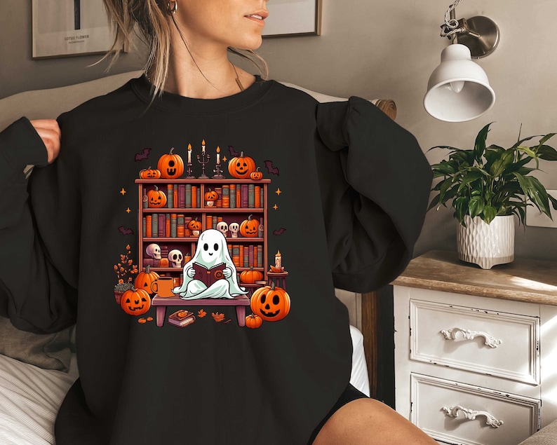 Ghost Book Reader Sweatshirt