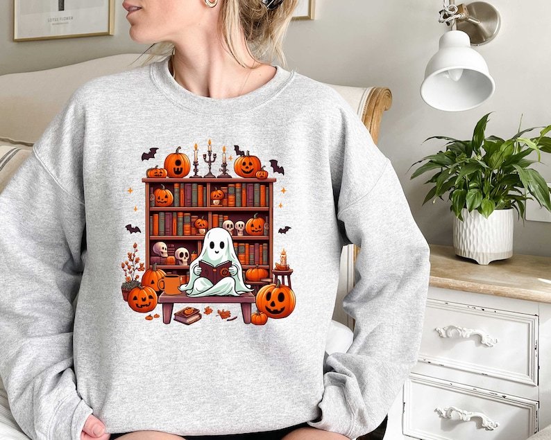 Ghost Book Reader Sweatshirt
