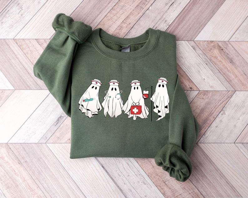 Halloween Spooky Nurse Sweatshirt