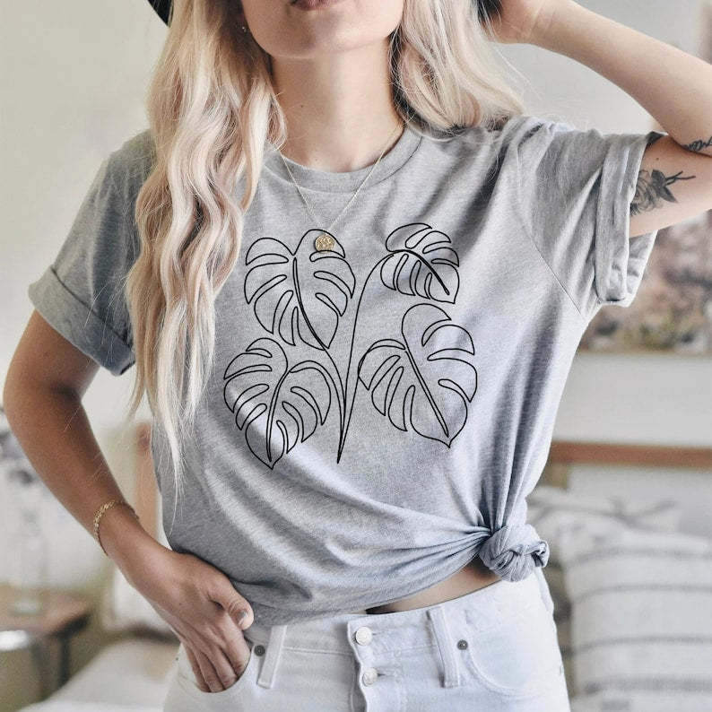 Monstera Plant T-shirt-carlalin