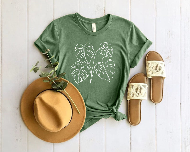 Monstera Plant T-shirt-carlalin