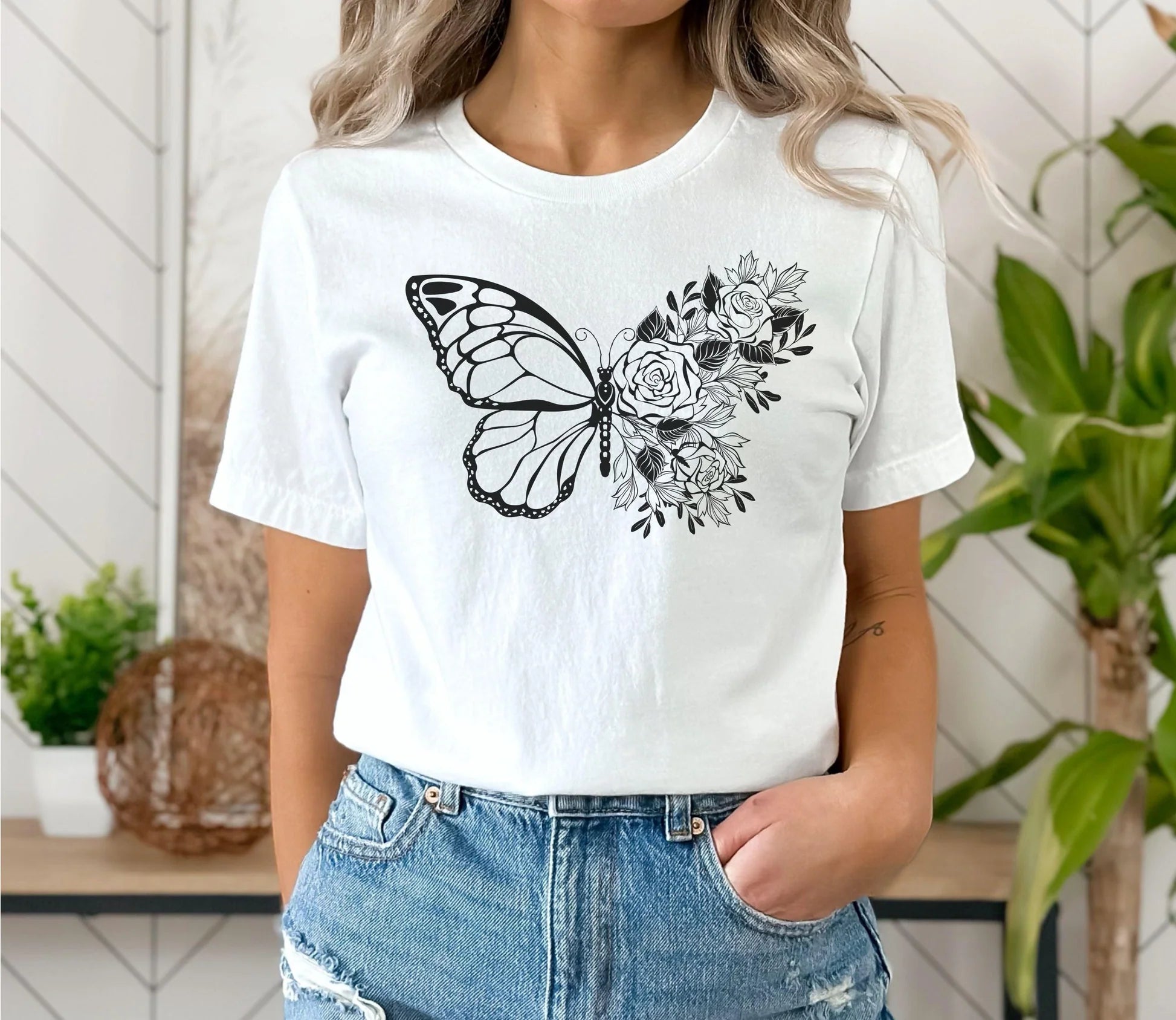 Floral Butterfly Shirt-carlalin