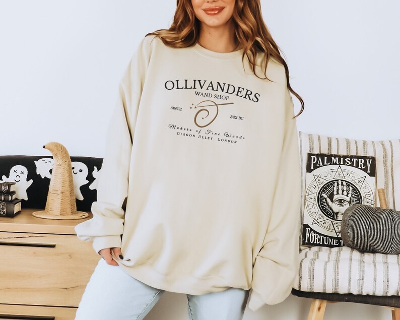 Ollivander's Wand Shop Embroidered Sweatshirt-carlalin