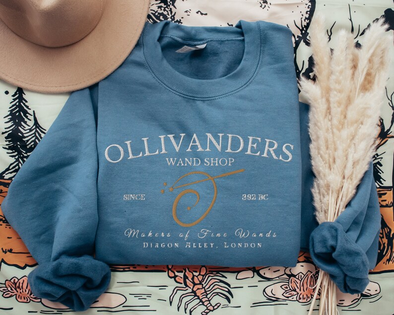 Ollivander's Wand Shop Embroidered Sweatshirt-carlalin