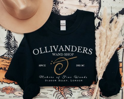 Ollivander's Wand Shop Embroidered Sweatshirt-carlalin