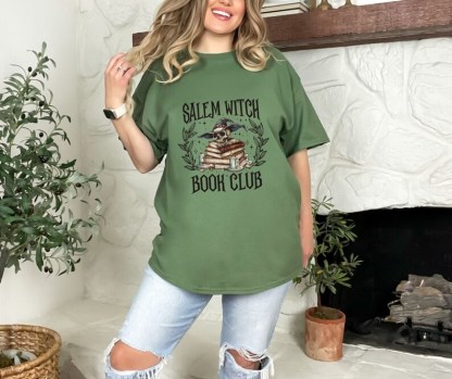 Salem Witch Book Club Halloween T-Shirt-carlalin