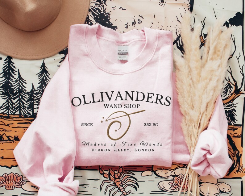 Ollivander's Wand Shop Embroidered Sweatshirt-carlalin