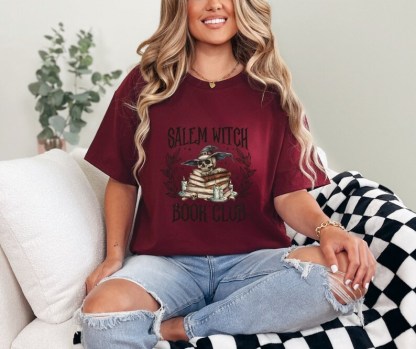 Salem Witch Book Club Halloween T-Shirt-carlalin
