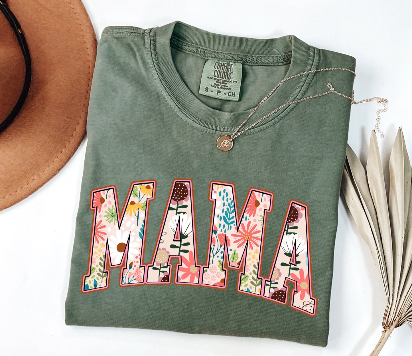 Comfort Colors Vintage Floral Mom Tee