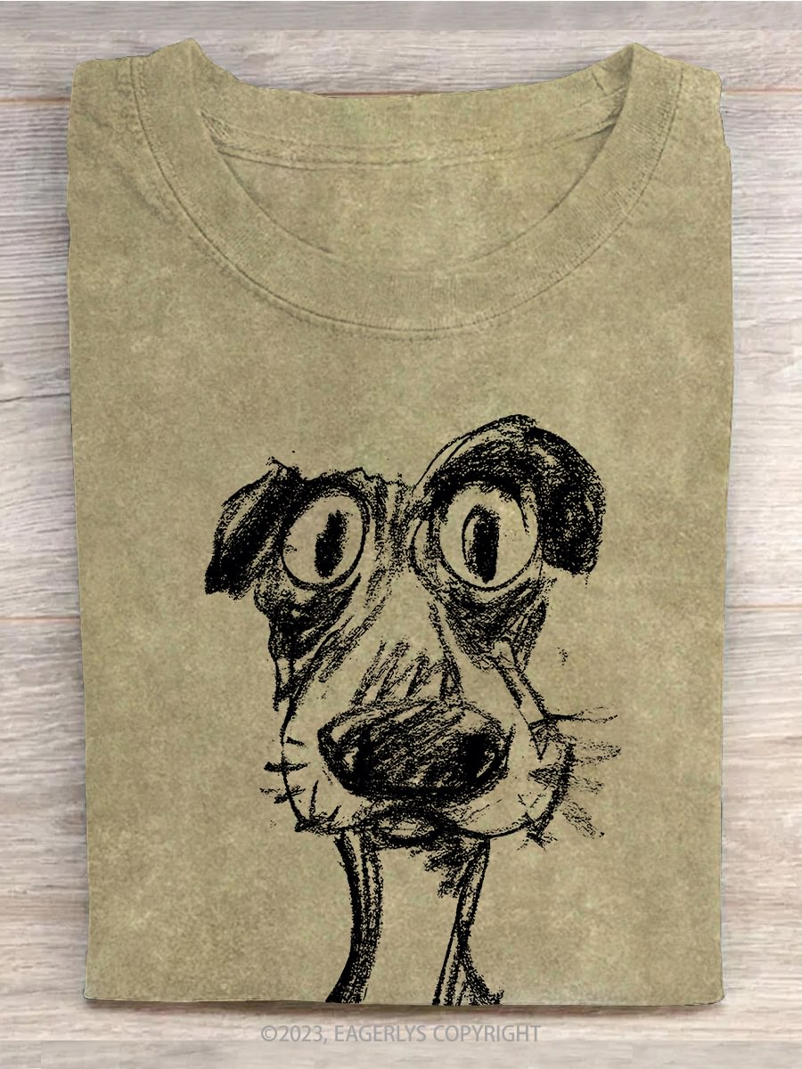 The Cute Dog Vintage T-shirt-carlalin