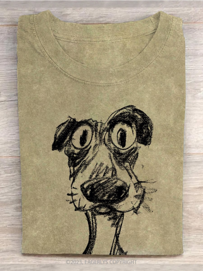 The Cute Dog Vintage T-shirt-carlalin