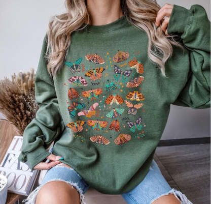 Unisex Boho Butterfly Sweatshirt-carlalin