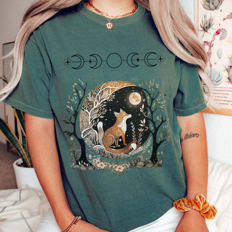 Goblincore Shirt Fox Witchy Whimsigoth T-shirt-carlalin