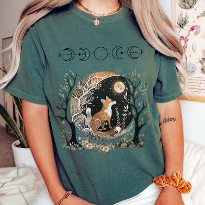 Goblincore Shirt Fox Witchy Whimsigoth T-shirt-carlalin