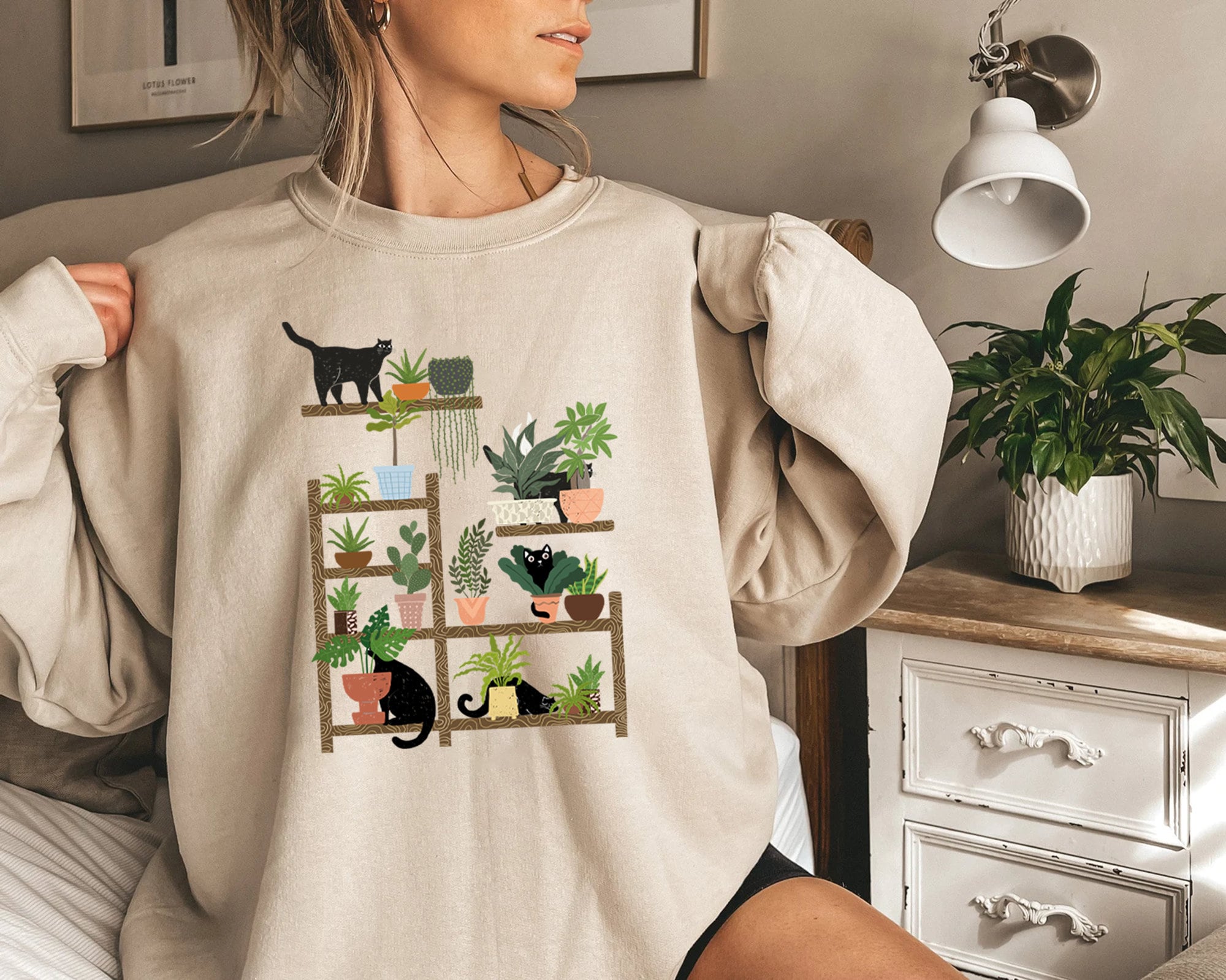 Cats and Plants Sweatshirts