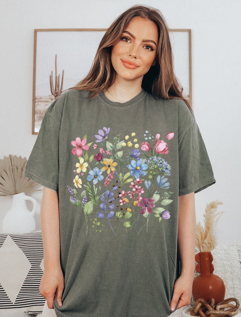 Flower Shirt Gift For Her Wild Flower Shirt-carlalin