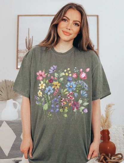 Flower Shirt Gift For Her Wild Flower Shirt-carlalin