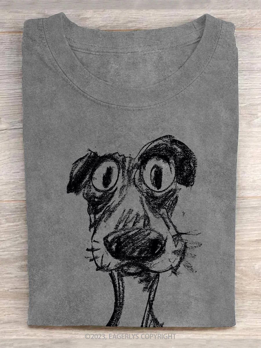 The Cute Dog Vintage T-shirt-carlalin