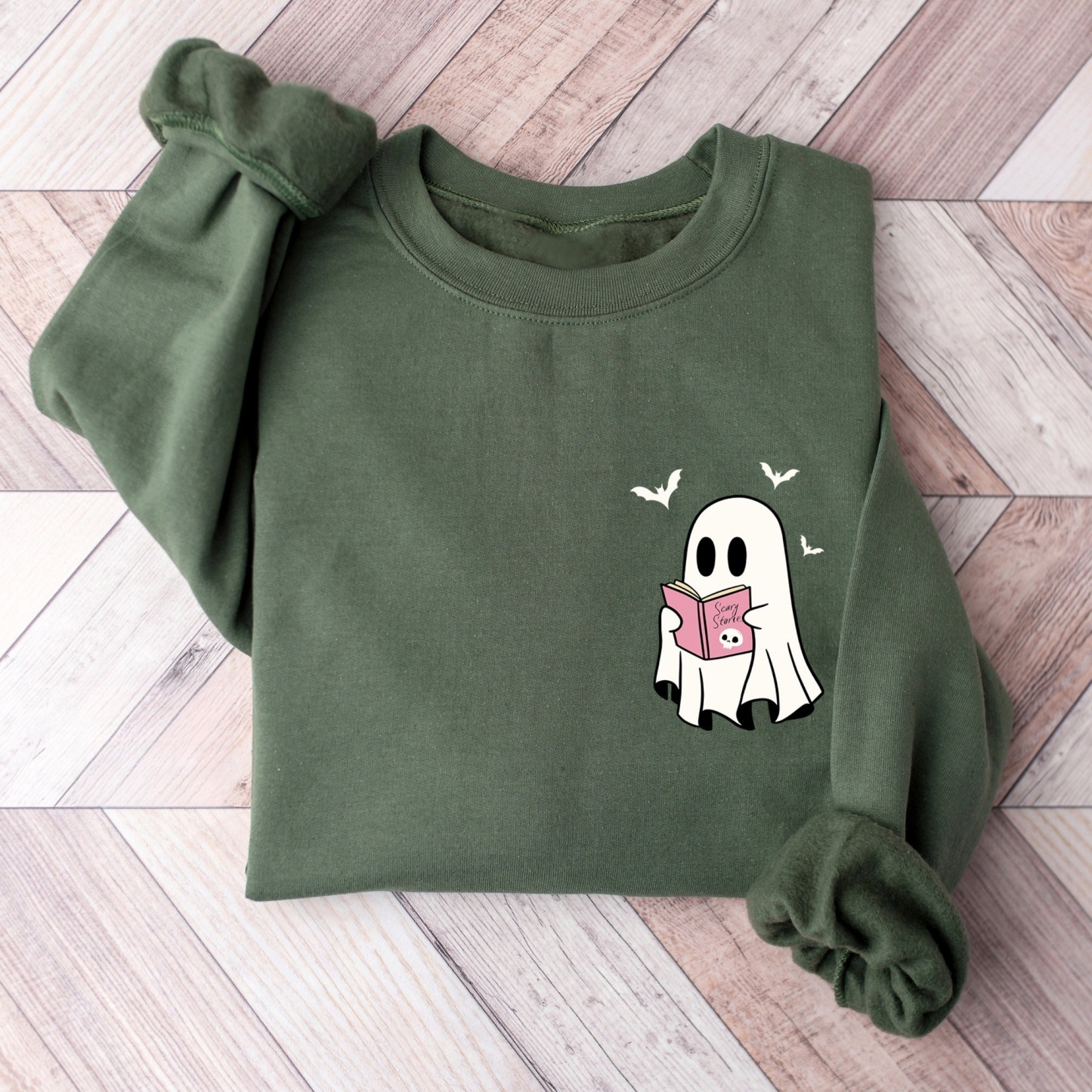 Halloween Ghost Reading Books Sweatshirt