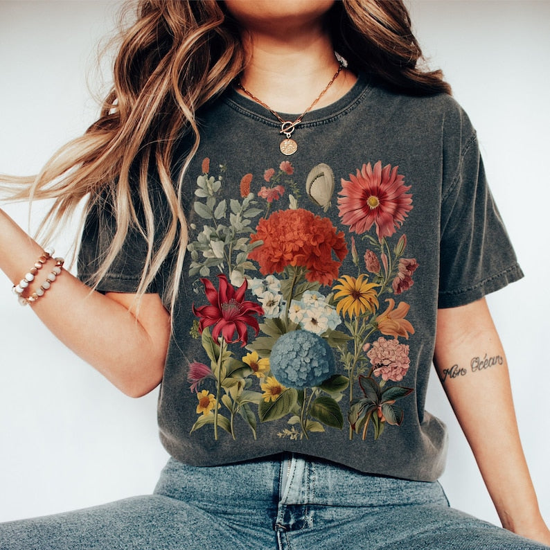 Boho Wildflowers Cottagecore Shirt Gift For Her-carlalin