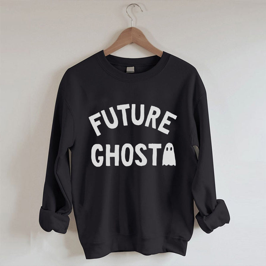 Future Ghost Black Crewneck Sweatshirt-carlalin