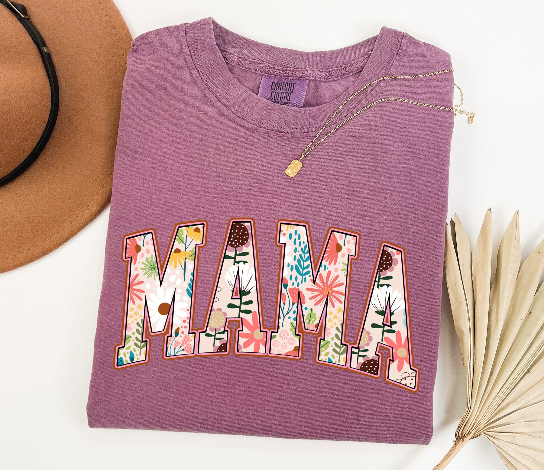 Comfort Colors Vintage Floral Mom Tee