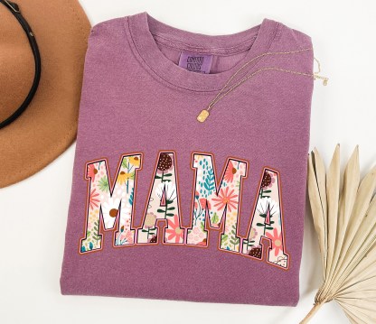 Comfort Colors Vintage Floral Mom Tee