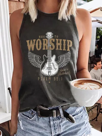 Psalm 95 Faith Tank Top-carlalin