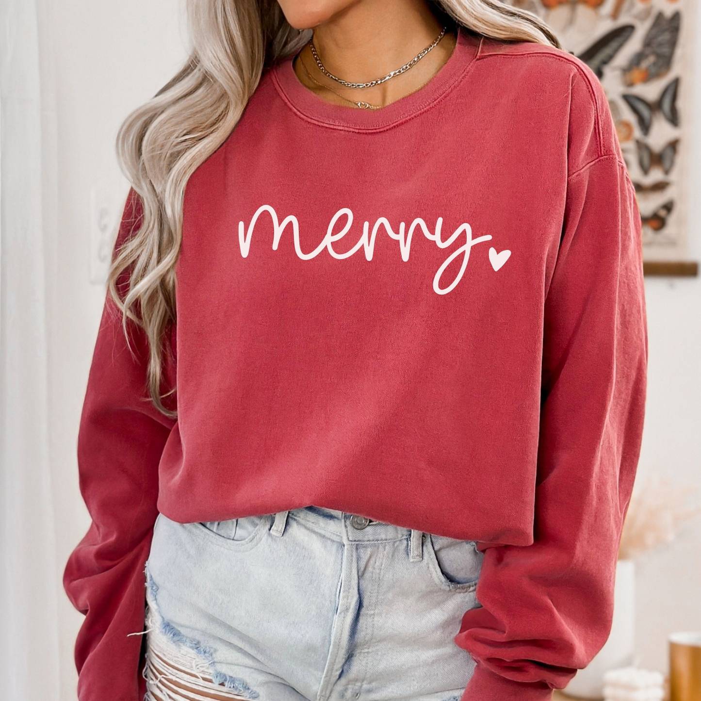Comfort Colors Merry Christmas Sweatshirt