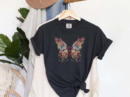 Butterfly Floral Shirt | Butterfly T-Shirt-carlalin