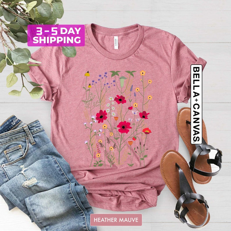 Flower Shirts Aesthetic Wild Flower Shirt-carlalin