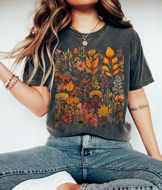 Cottagecore Wildflower Shirt Floral Shirt-carlalin